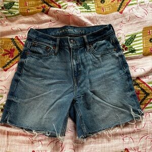American Eagle Outfitters Women's Frayed Hem Jean Shorts